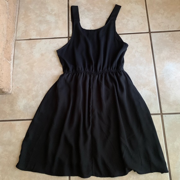 Black Dress with Gold Zipper - Picture 3 of 4